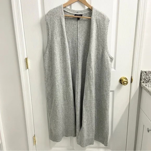 Lane Bryant Light Gray Open Front Cardigan - Picture 1 of 6